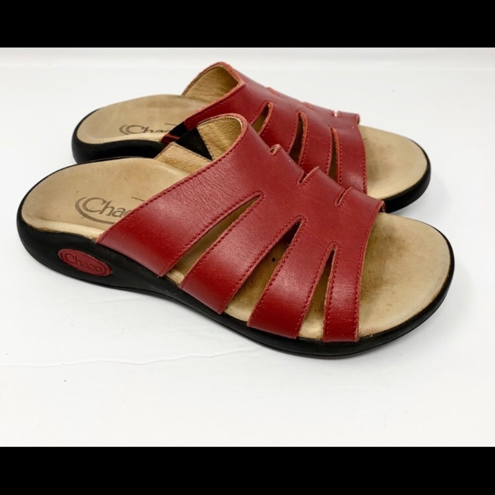 Chaco Leather Slip On/Slide Sandals